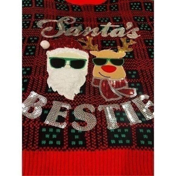 UGLY SWEATER SANTA BESTIE SIZE S - Picture 6 of 11